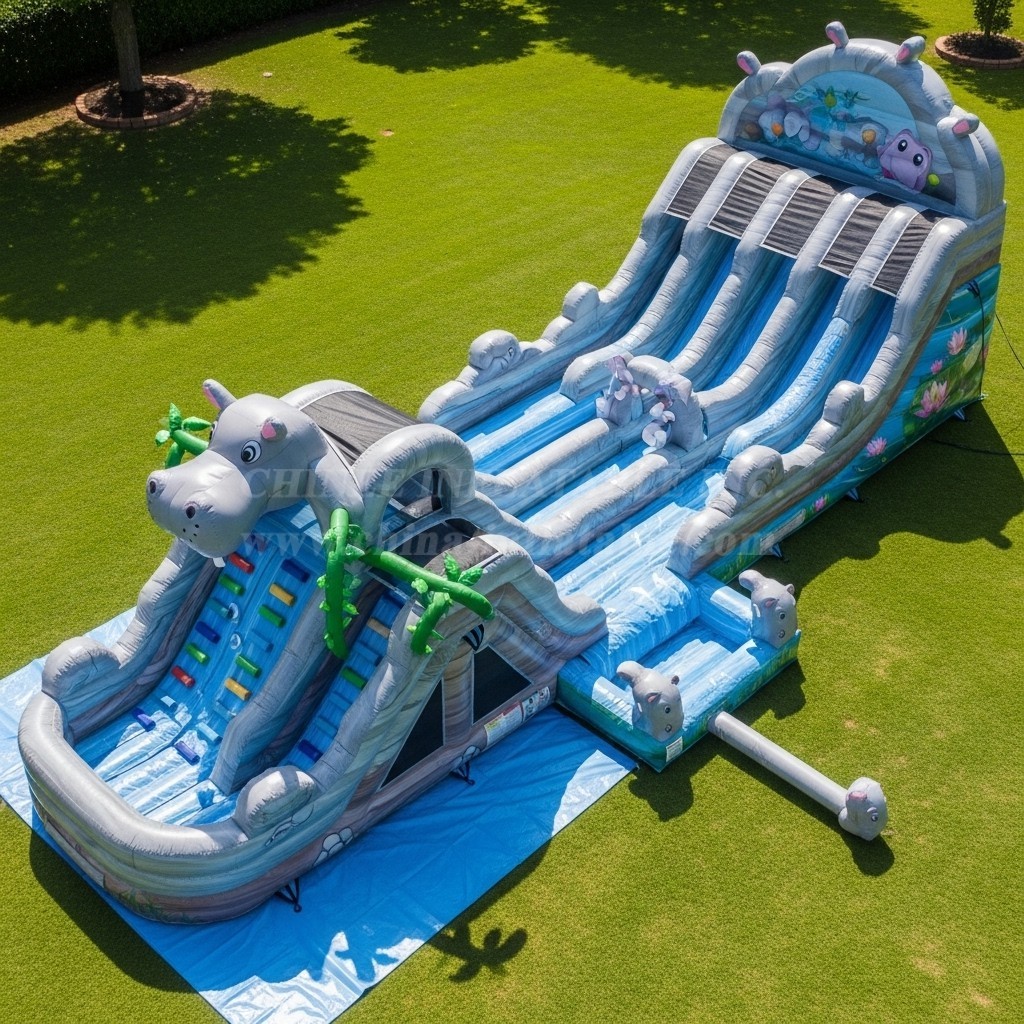 T8-9003 Hippo Inflatable Slide