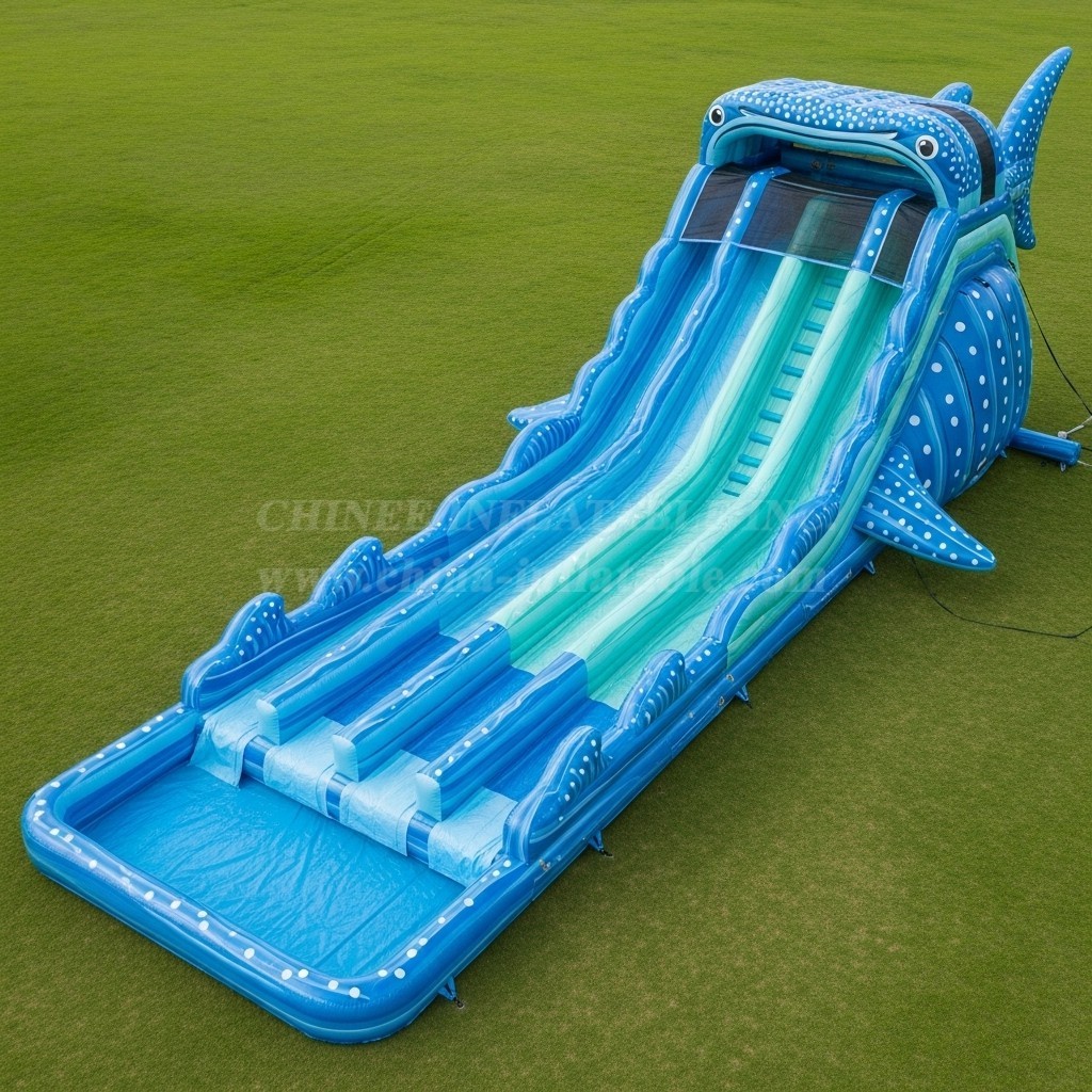 T8-9007 Shark Inflatable Water Slide