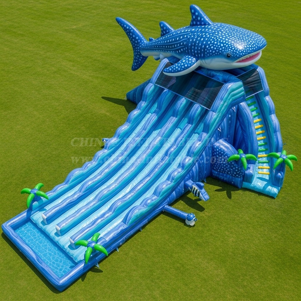 T8-9008 Shark Inflatable Water Slide