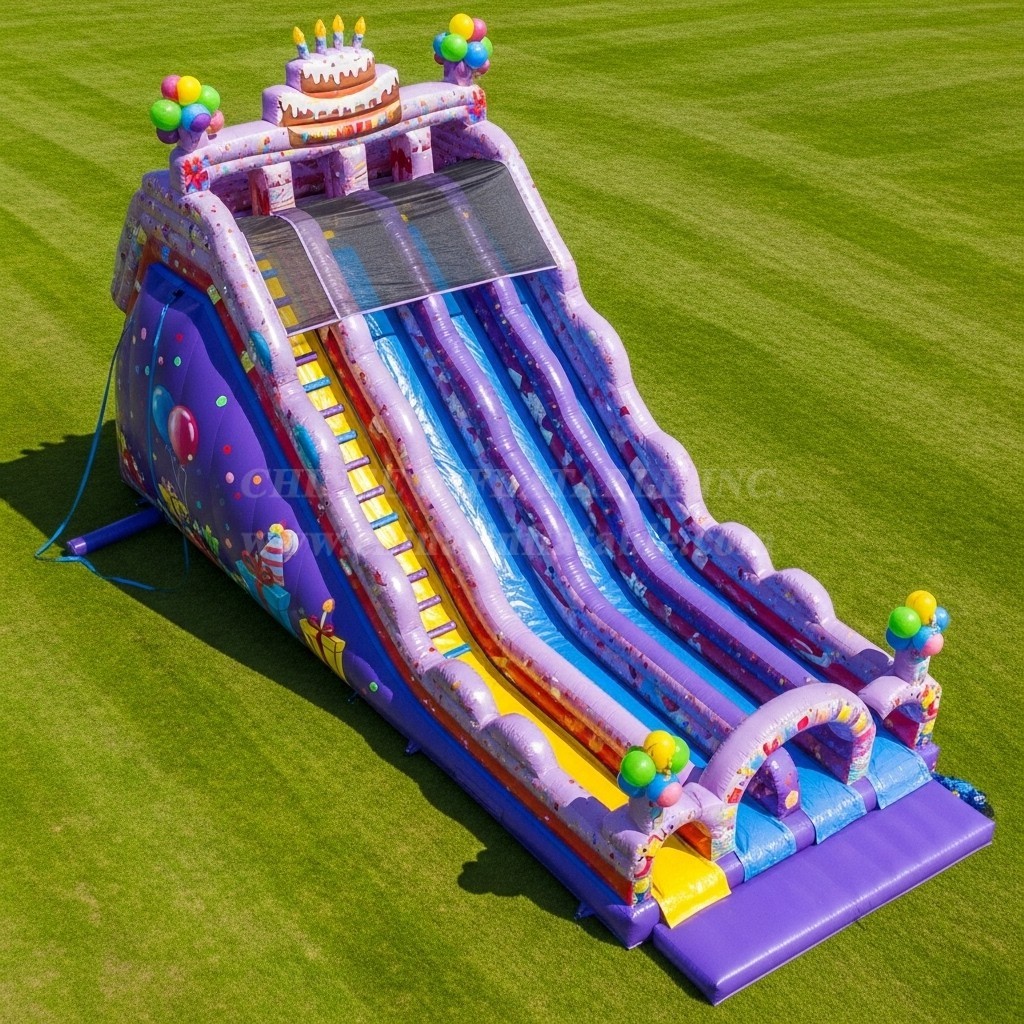 T8-9025 Birthday Theme Inflatable Slide