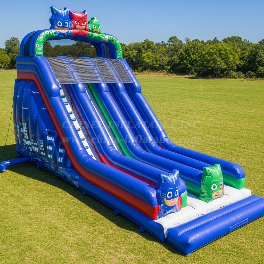 T8-9049 PJ Masks Inflatable Dry Slide