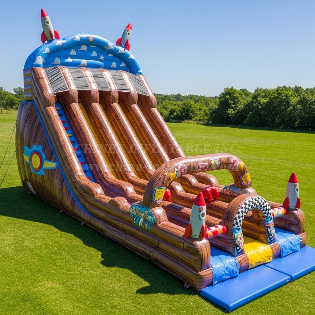 T8-9070 Rocket Theme Inflatable Slide