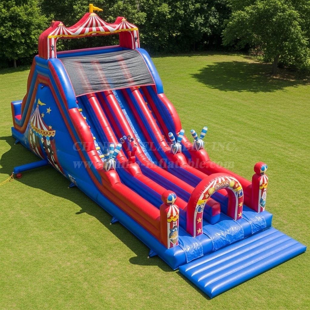 T8-9076 Circus Theme Inflatable Slide