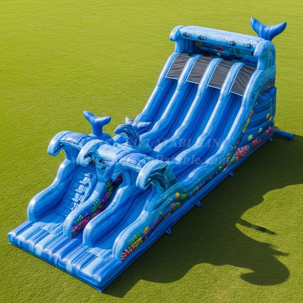 T8-9083 Dolphin Inflatable Slide