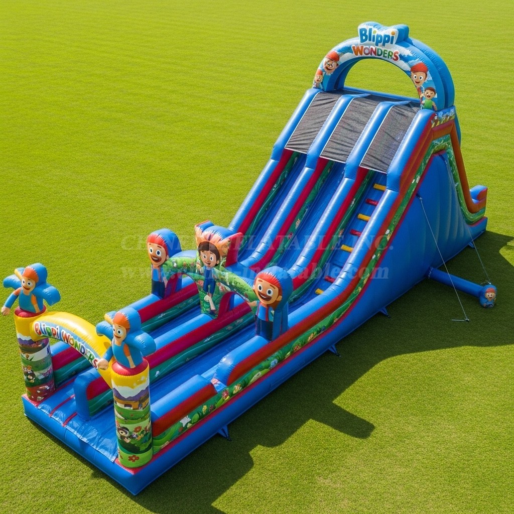 T8-9092 Blippi Wonders Inflatable Slide