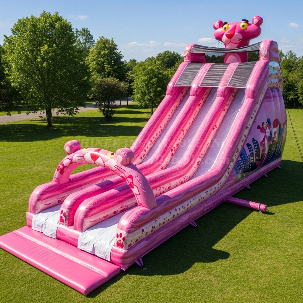 T8-9104 Pink Panther Inflatable Slide