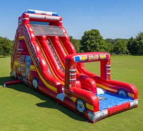 T8-9120 Firetruck Inflatable Slide