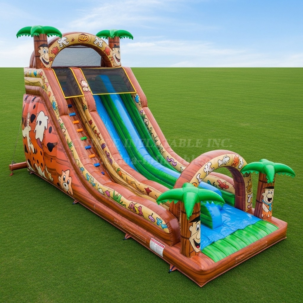 T8-9125 The Flintstones Theme Inflatable Slide