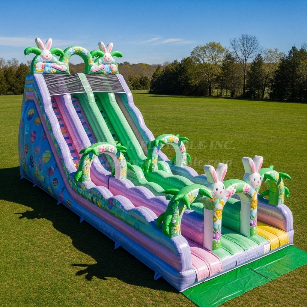 T8-9169 Easter  Rabbit Inflatable Slide