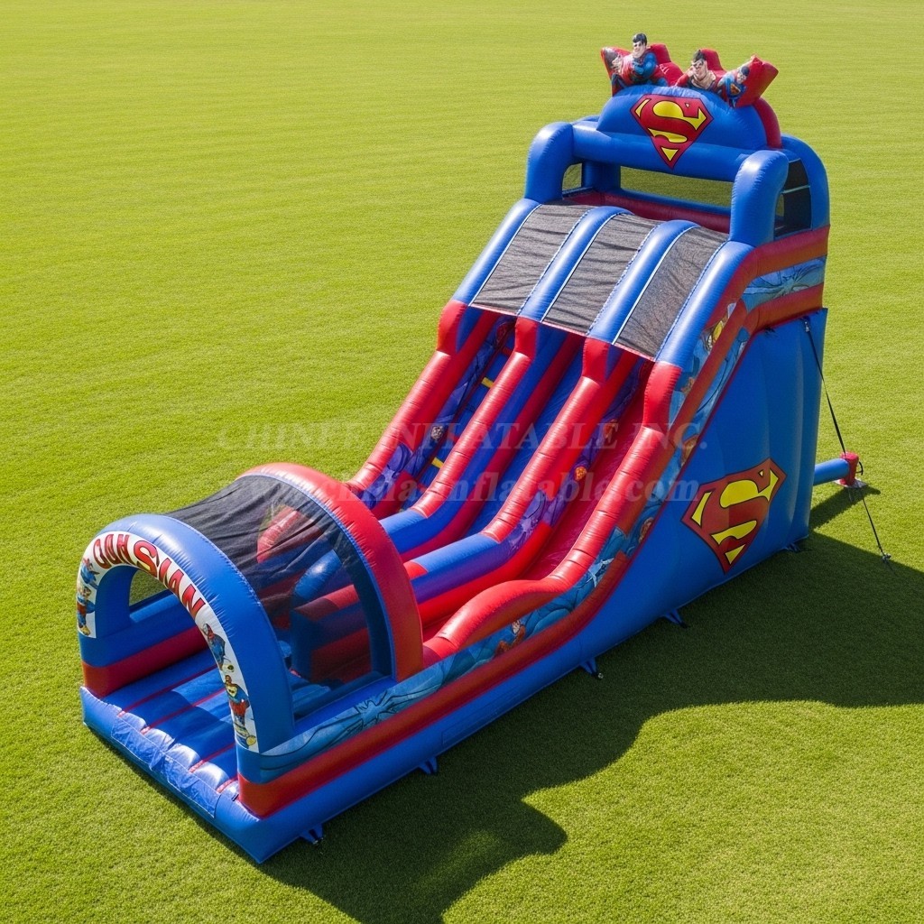 T8-9193 Superman Inflatable Slide