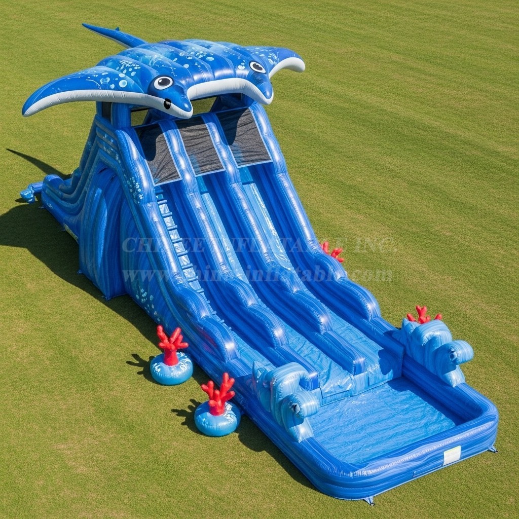 T8-9204 Manta Ray Inflatable Water Slide