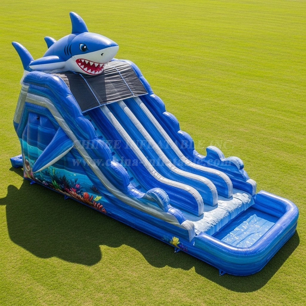 T8-9211 Shark Inflatable Water Slide