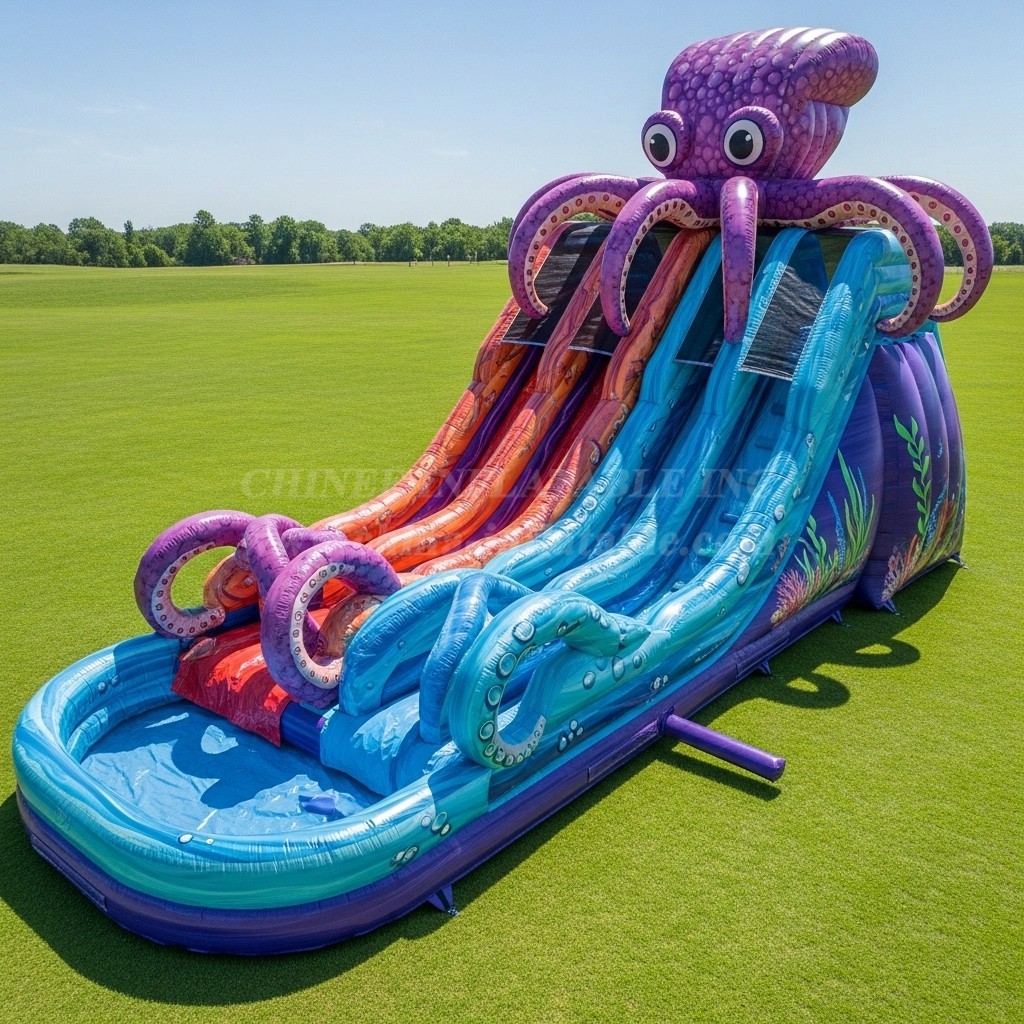 T8-9217 Octopus Inflatable Water Slide