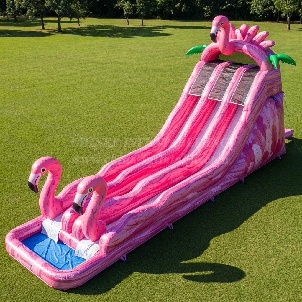 T8-9219 Flamingo Inflatable Water Slide
