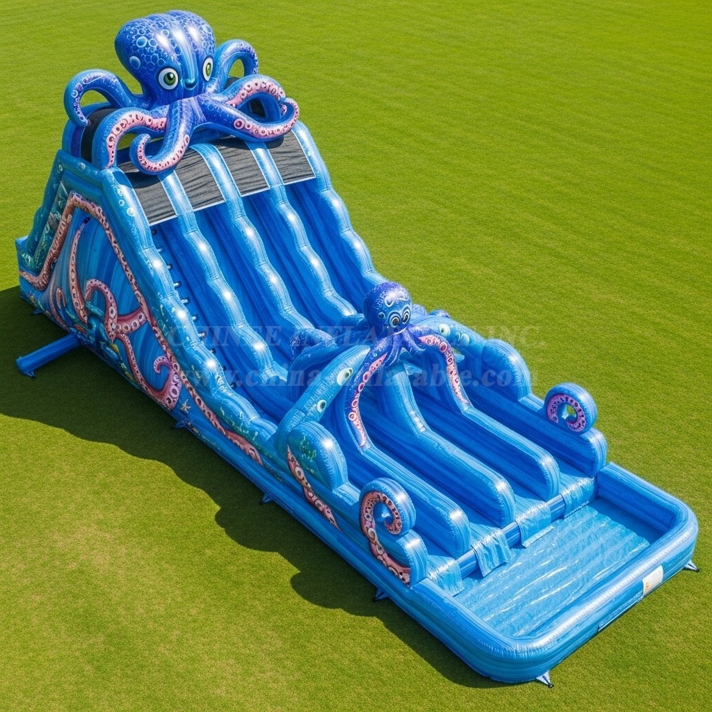 T8-9222 Octopus Inflatable Water Slide