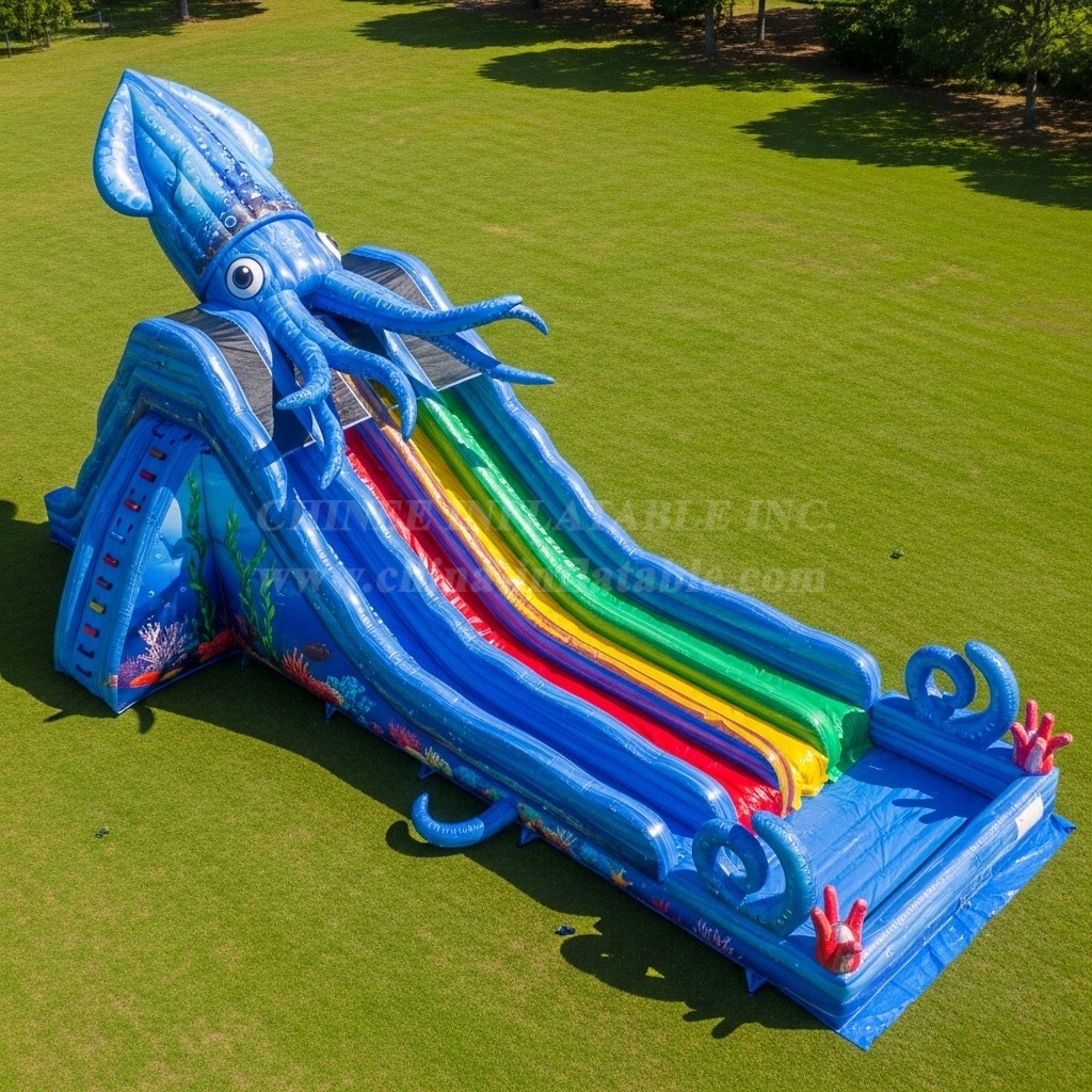 T8-9233 Giant Squid Inflatable Water Slide