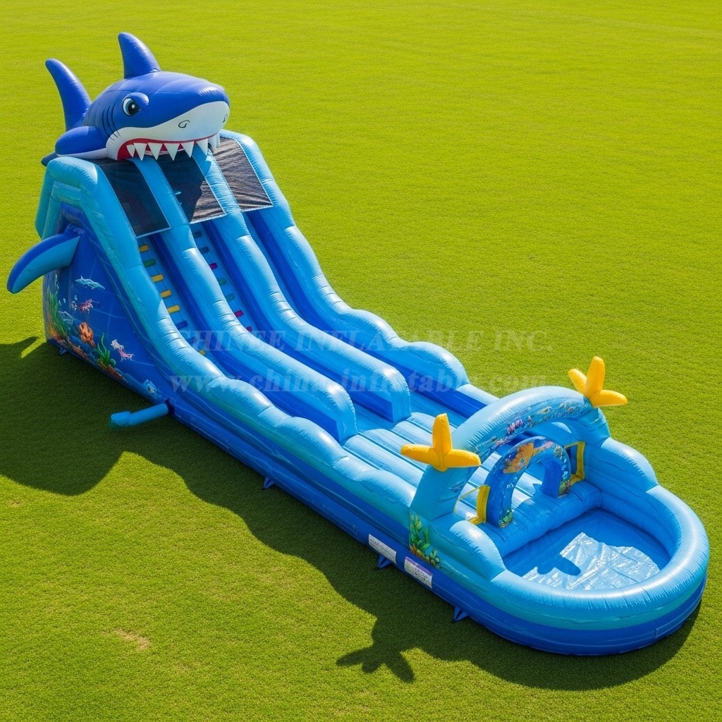 T8-9249 Shark Inflatable Water Slide