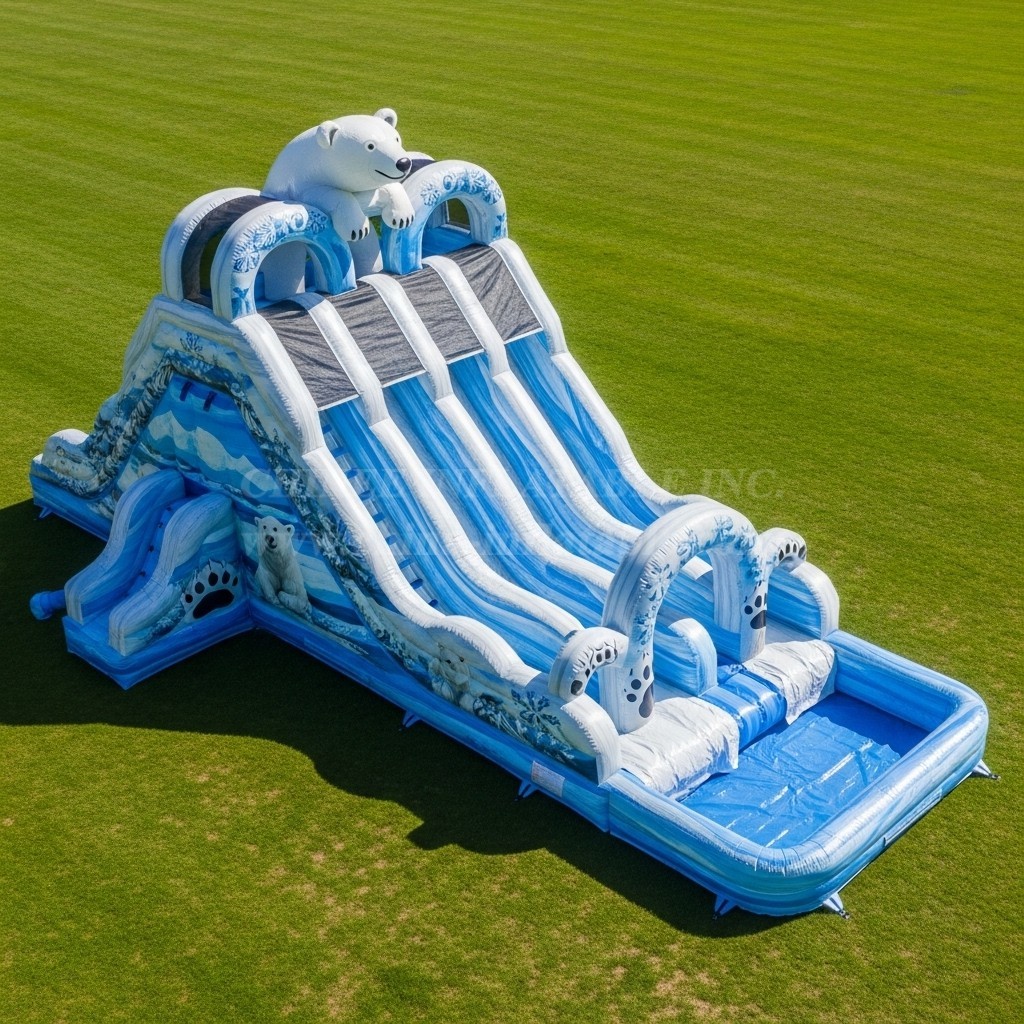 T8-9250 Polar Bear Inflatable Water Slide