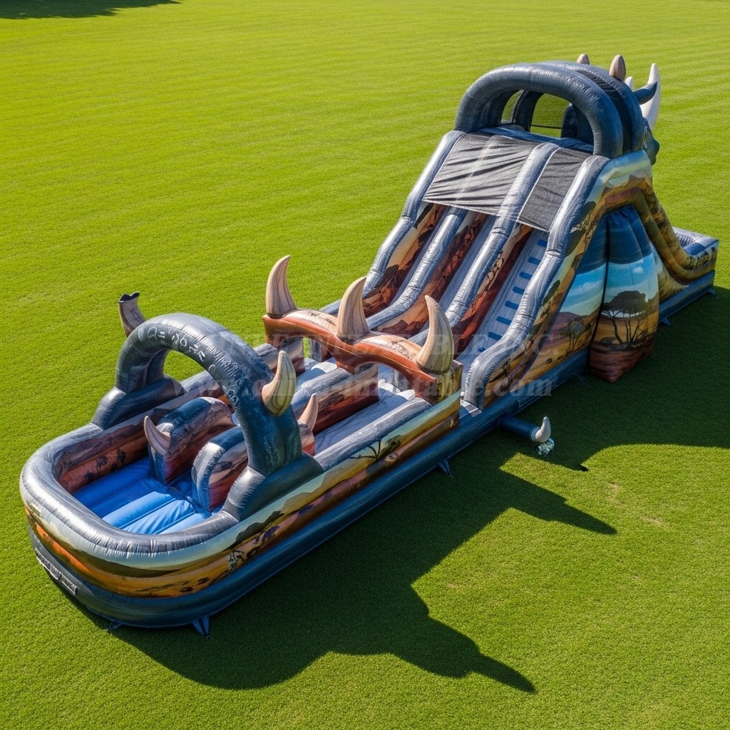 T8-9253 Rhino Savanna Adventure Inflatable Water Slide