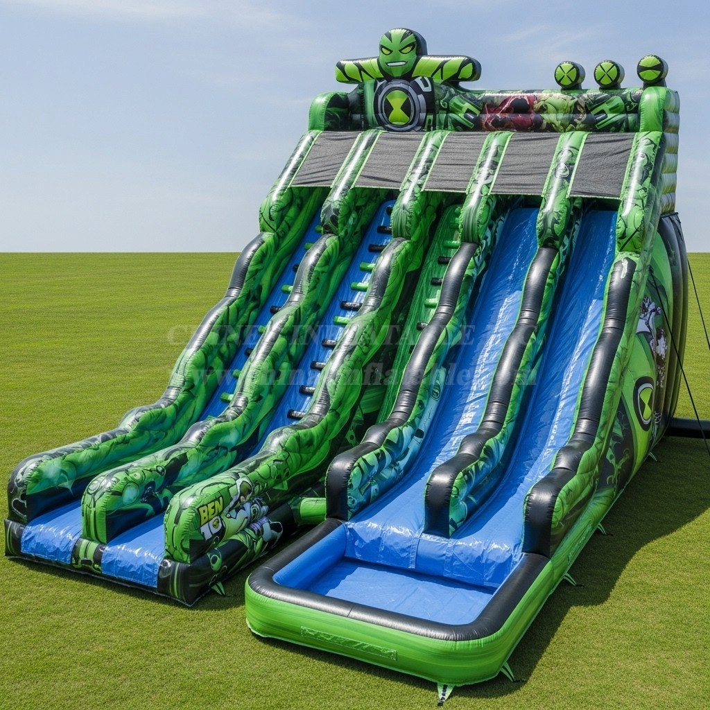 T8-9255 Ben 10 Inflatable Water Slide
