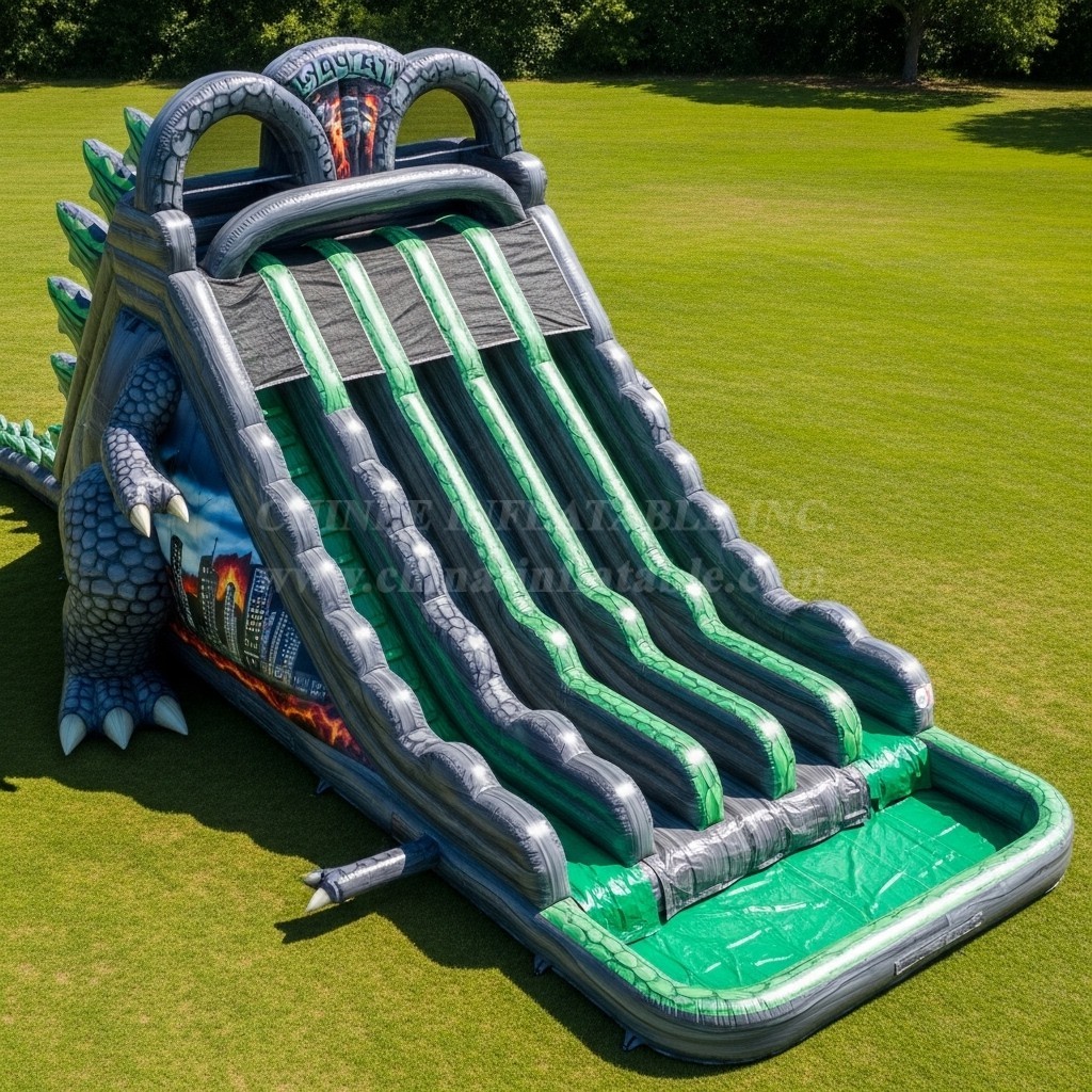 T8-9261 Godzilla Inflatable Water Slide
