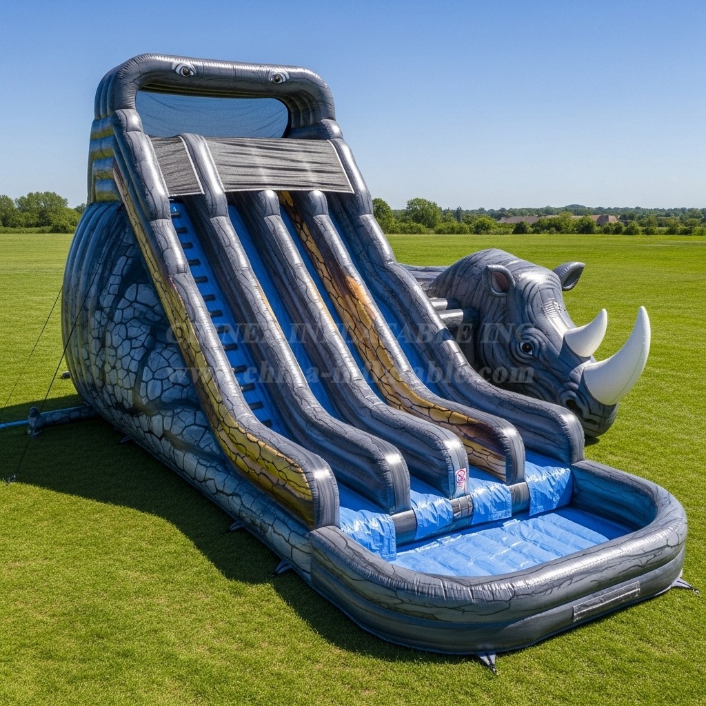 T8-9264 Rhino Inflatable Water Slide