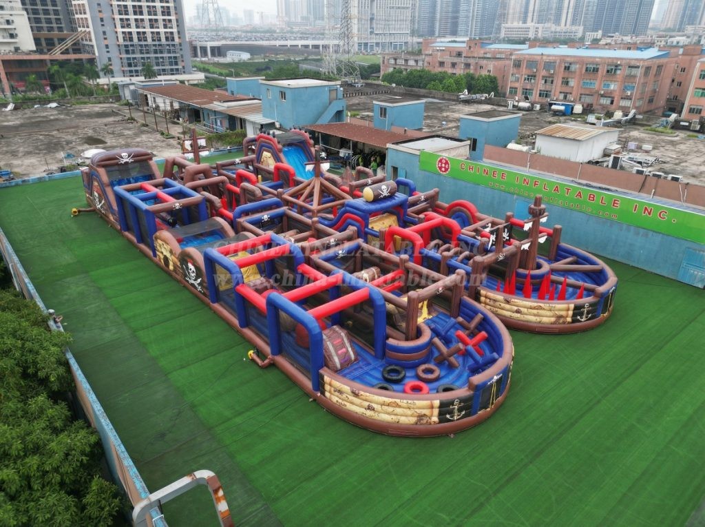 CR2-101 Pirates Theme Challenging Run Giant Inflatable Obstacle Courses