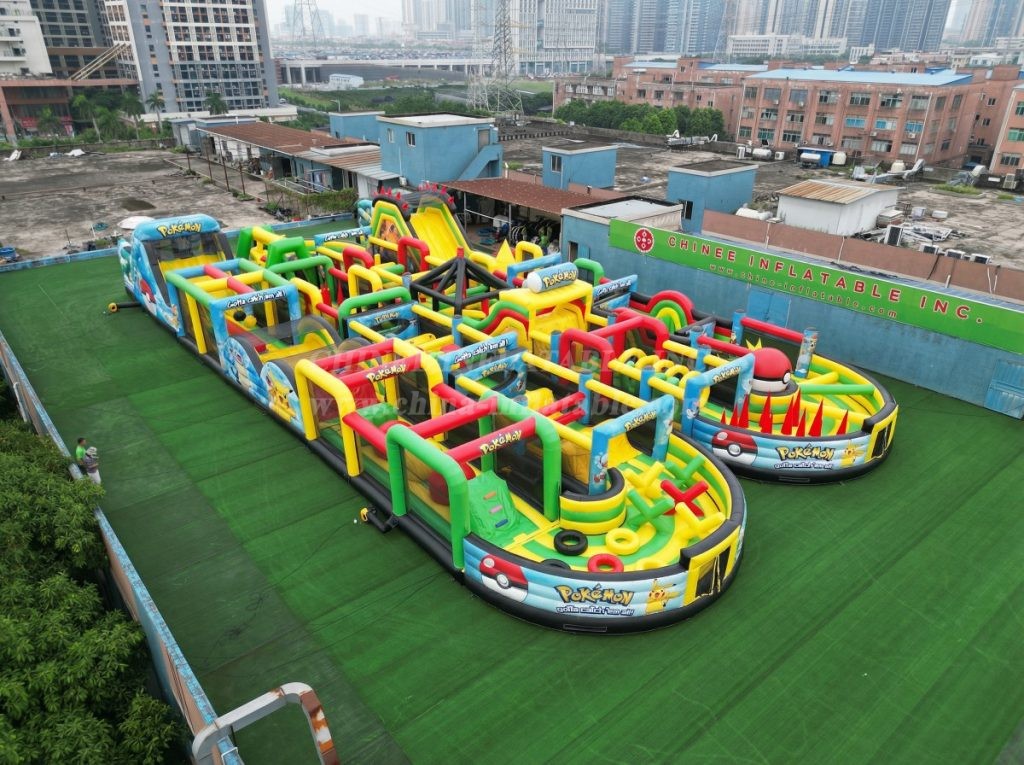 CR2-105 Pokemon Theme Challenging Run Giant Inflatable Obstacle Courses
