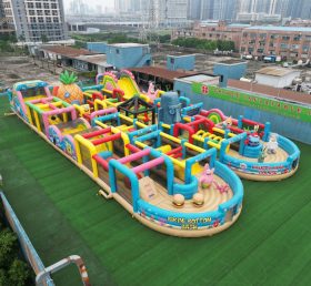 CR2-128 SpongeBob Theme Challenging Run Giant Inflatable Obstacle Courses