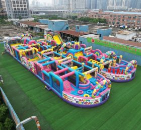 CR2-177 Birthdays Theme Challenging Run Giant Inflatable Obstacle Courses