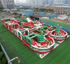 CR2-183 Christmas Theme Challenging Run Giant Inflatable Obstacle Courses