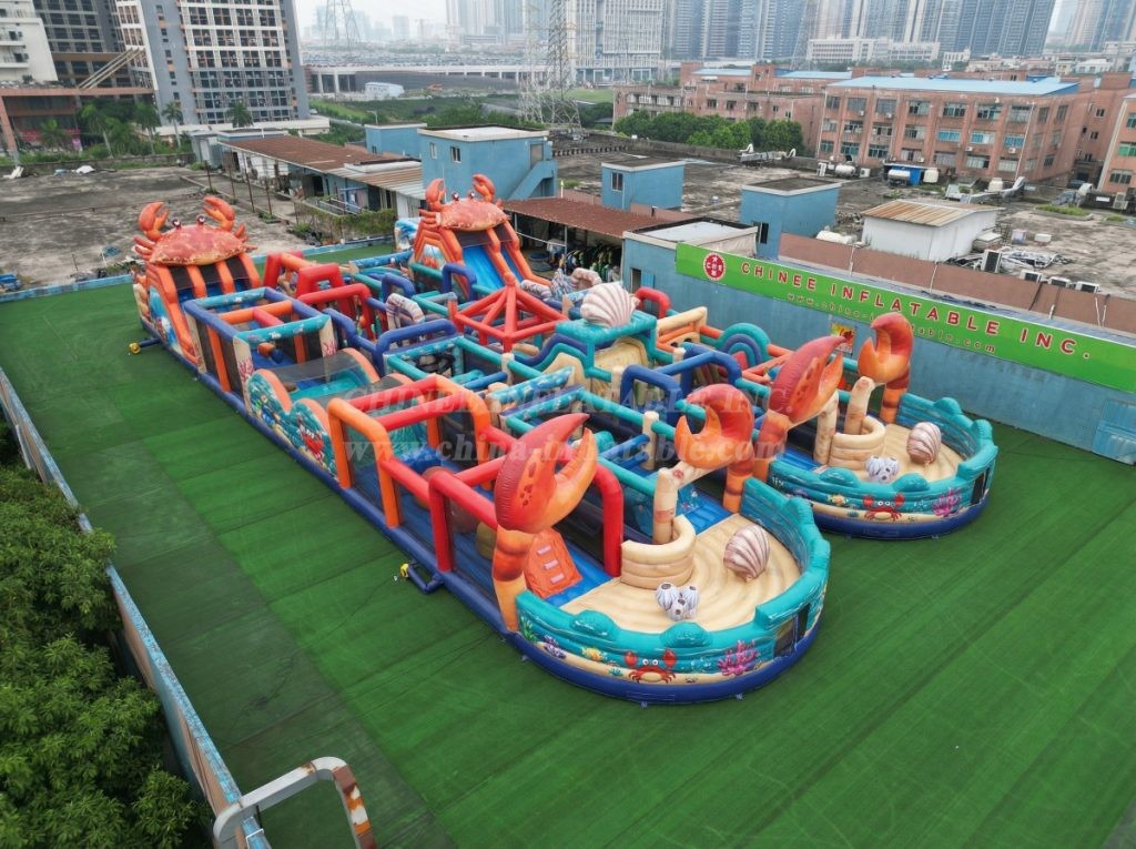 CR2-186 Crab Theme Challenging Run Giant Inflatable Obstacle Courses