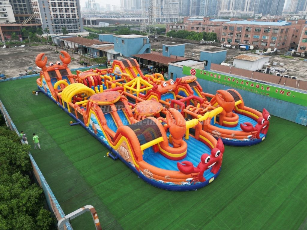 CR2-187 Crab Theme Challenging Run Giant Inflatable Obstacle Courses