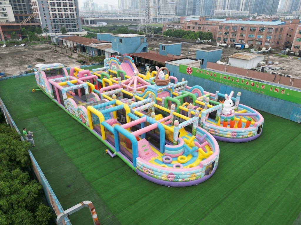 CR2-191 Easter Theme Challenging Run Giant Inflatable Obstacle Courses