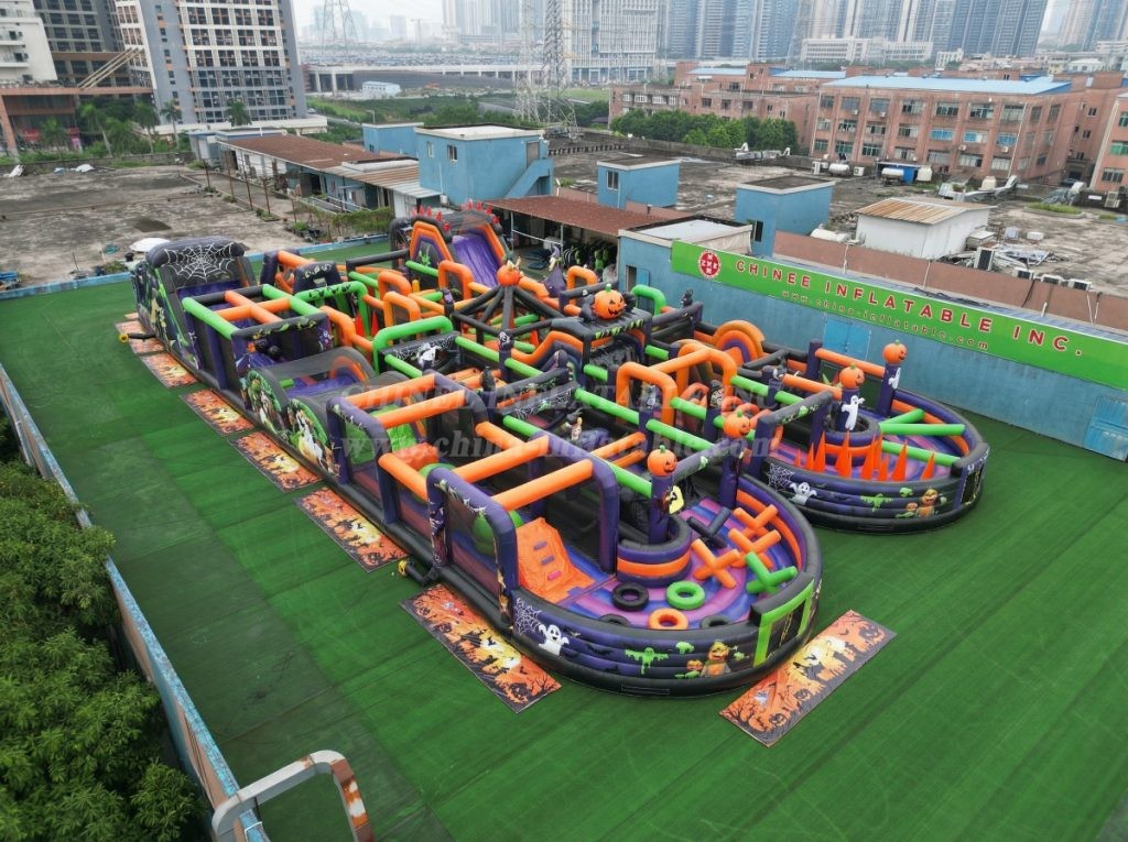 CR2-198 Halloween Theme Challenging Run Giant Inflatable Obstacle Courses