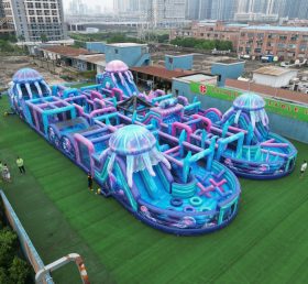 CR2-202 Jellyfish Theme Challenging Run Giant Inflatable Obstacle Courses