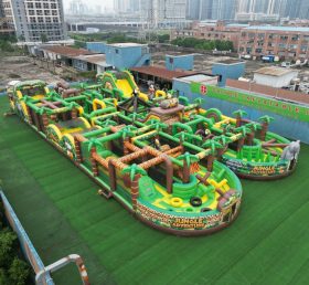 CR2-203 Jungle Theme Challenging Run Giant Inflatable Obstacle Courses