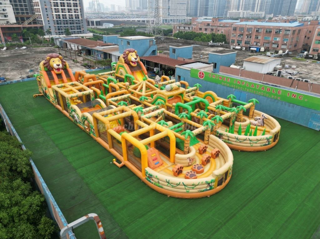 CR2-207 Lion Theme Challenging Run Giant Inflatable Obstacle Courses