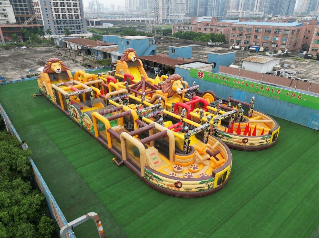 CR2-208 Lion Theme Challenging Run Giant Inflatable Obstacle Courses