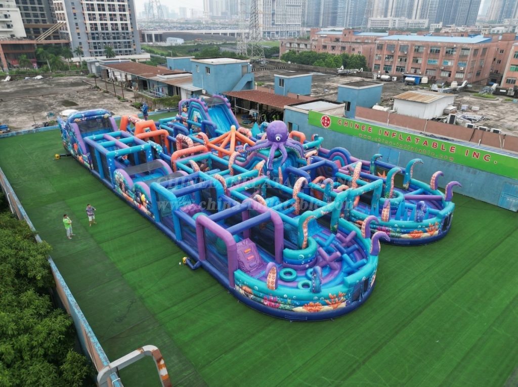 CR2-217 Octopus Theme Challenging Run Giant Inflatable Obstacle Courses