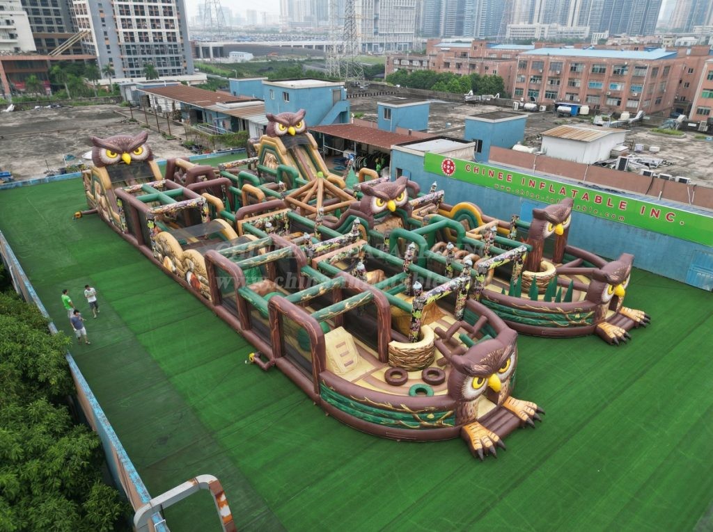 CR2-218 Owl Theme Challenging Run Giant Inflatable Obstacle Courses