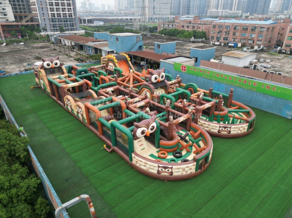 CR2-219 Owl Theme Challenging Run Giant Inflatable Obstacle Courses