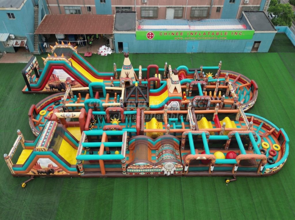 CR2-260 American Indian Theme Challenging Run Giant Inflatable Obstacle Courses
