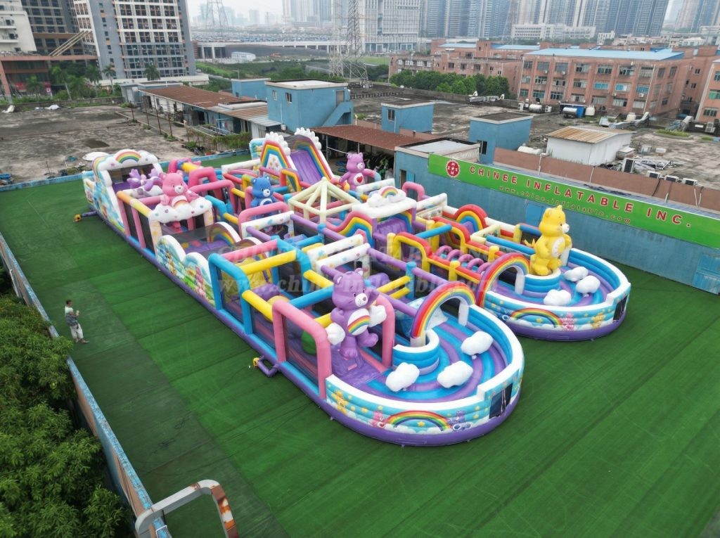 CR2-27 Care Bears Theme Challenging Run Giant Inflatable Obstacle Courses