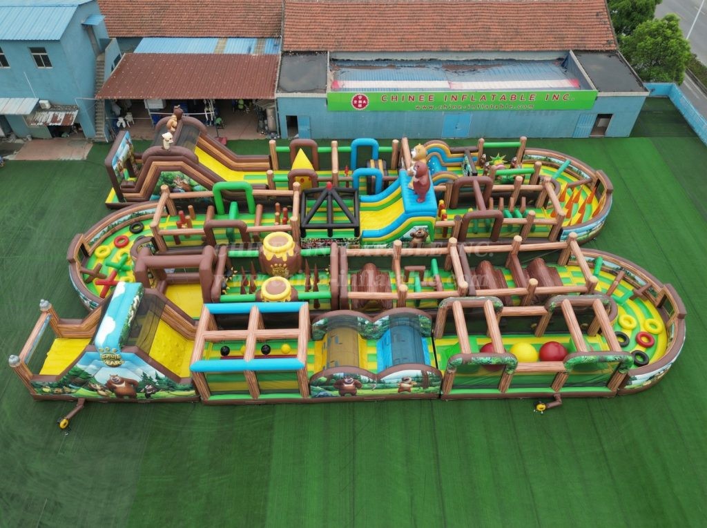 CR2-275 Boonie Bears Theme Challenging Run Giant Inflatable Obstacle Courses