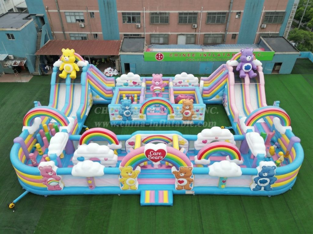 CR2-280 Care Bears Theme Challenging Run Giant Inflatable Obstacle Courses