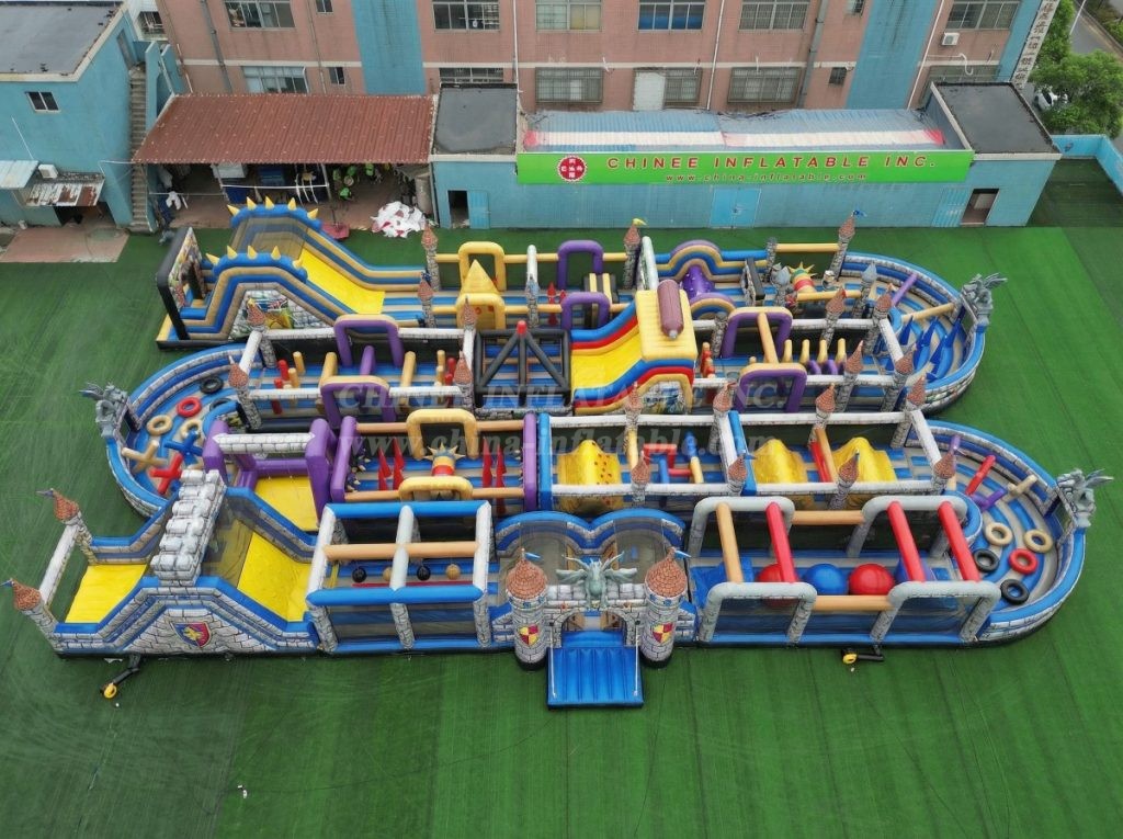 CR2-282 Castle Kingdom Theme Challenging Run Giant Inflatable Obstacle Courses