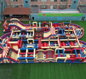 CR2-286 Circus Theme Challenging Run Giant Inflatable Obstacle Courses