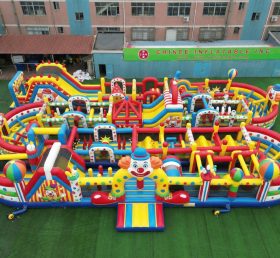 CR2-287 Clown Theme Challenging Run Giant Inflatable Obstacle Courses