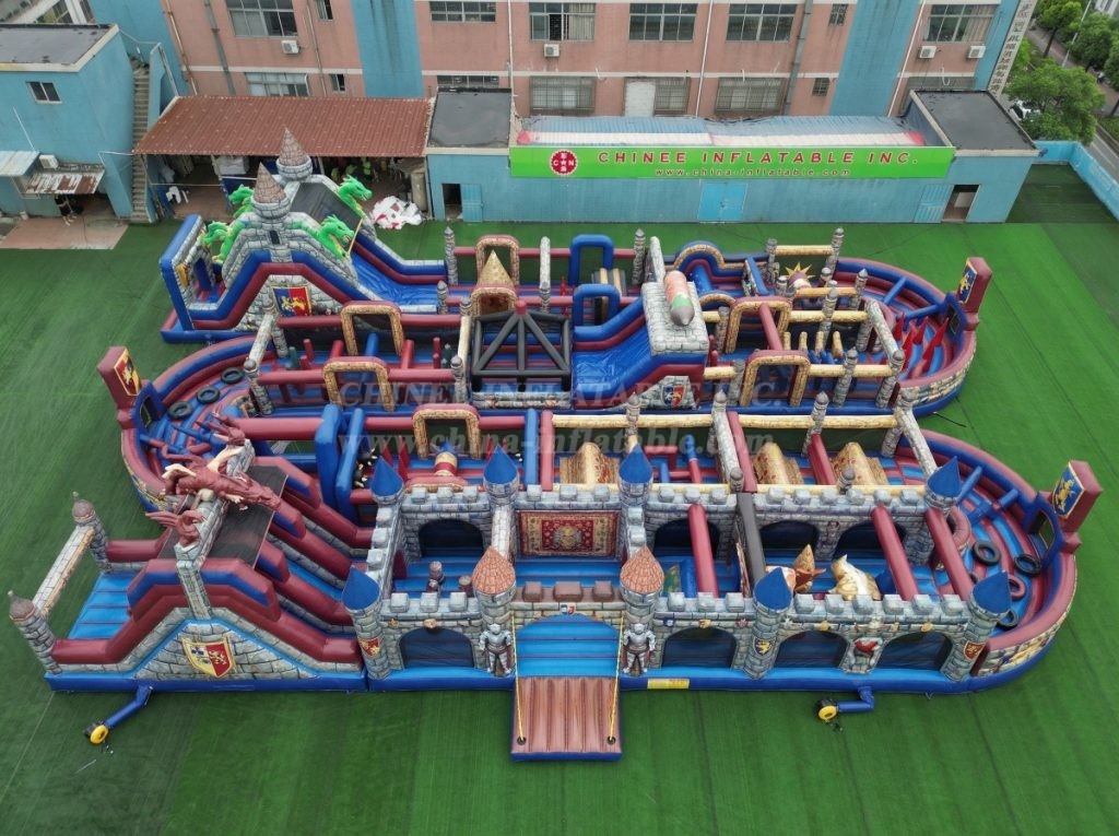 CR2-307 Knight Theme Challenging Run Giant Inflatable Obstacle Courses